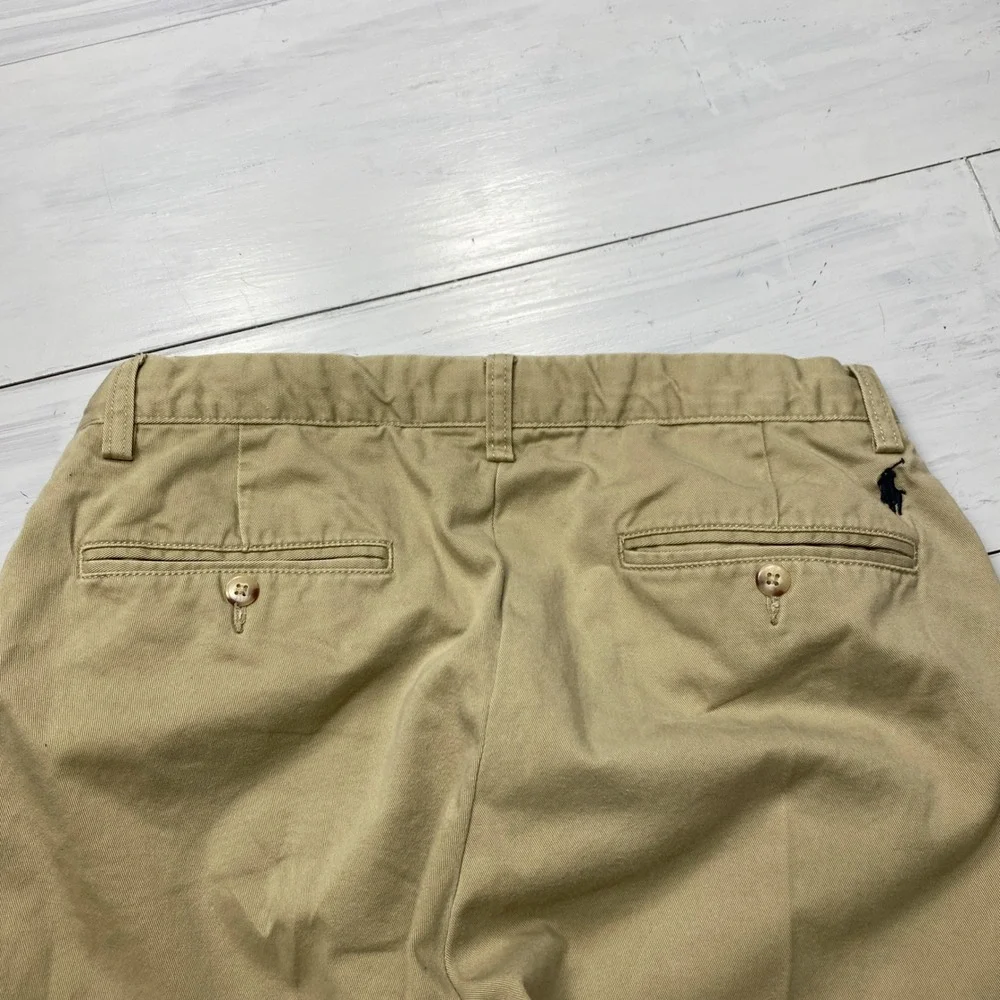 Polo Ralph Lauren Ethan Pant Mens 32/30 Tan Khaki Pleated Chino Cotton Trousers